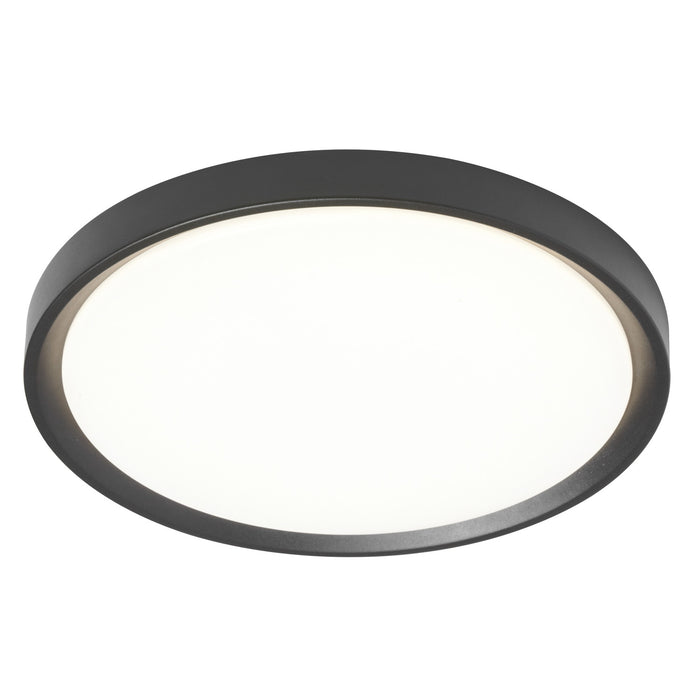 Plafonnier affleuré Frida de Dainolite avec fini noir sablé et ampoule de 30 W