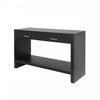Console de style maison de campagne Aubrey 120 cm avec rangement - noire