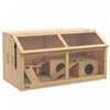 Pawhut Cage En Bois Pour Hamster, 33,5\"l, Cage Pour Petits Animaux Pour Hamster Nain Syrien, Gerbilles, Souris Avec Pont Suspendu, Echelles, Dessus Ouvrant, Cabane, Plate-forme, Finition Bois Naturel