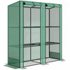 Outsunny Mini Serre Adossee Avec Etageres A 3 Niveaux, Vert