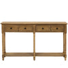 Table Console Phyllis En Bois Massif Avec Tiroirs Et Etagere Inferieure - Pin Ancien