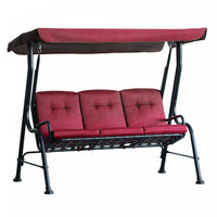 Chaise Pivotante Exterieure Pour Porche En Metal Pour 3 Personnes Avec Auvent Pour Patio Et Jardin A