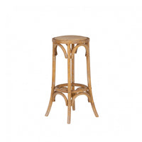 Tabouret bar Rae en rotin et sans dossier - naturel