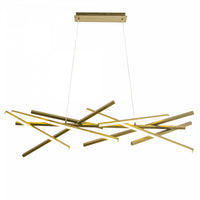 Lustre Carly de Dainolite avec fini laiton vieilli et ampoule à DEL de 62 W