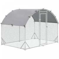 Pawhut Grand Poulailler En Metal Galvanise, Avec Couverture, Pour L'exterieur De La Cour (9.2' X 6.2
