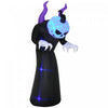 Outsunny Fantome A Tete Ronde Halloween Gonflable De 7 Pieds Avec Led