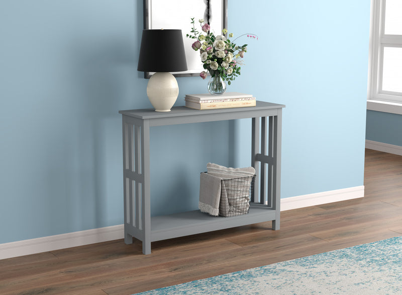 Console de 39 po avec 1 tablette - gris clair