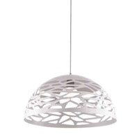 Luminaire suspendu Coral de Dainolite de 16 po de diamètre, avec fini blanc mat et 1 ampoule