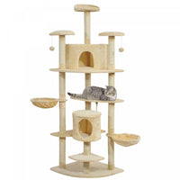 Pawhut Arbre A Chat Deluxe Grattoir 79pouce Condo Centre D'activites A Plusieurs Niveaux Avec Jouets
