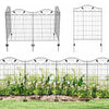 Cloture decorative de jardin Outsunny 4 panneaux Bordure en fil d'acier