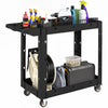 Homcom Chariot A Outils Roulant A 2 Niveaux, Capacite De 500 Lb, Noir