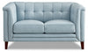 Causeuse Bodie de Hydeline en cuir - bleu spa