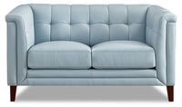 Causeuse Bodie de Hydeline en cuir - bleu spa
