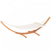Outsunny Hamac De Camping Arche Exterieure En Bois Hamac Lit Avec Support Avec Sangles Et Crochets,