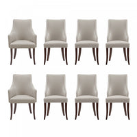  Ensemble de 8 chaises de salle a manger Connie Modern en gris clair