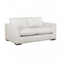  Canape deux places contemporain Cleo en tissu creme