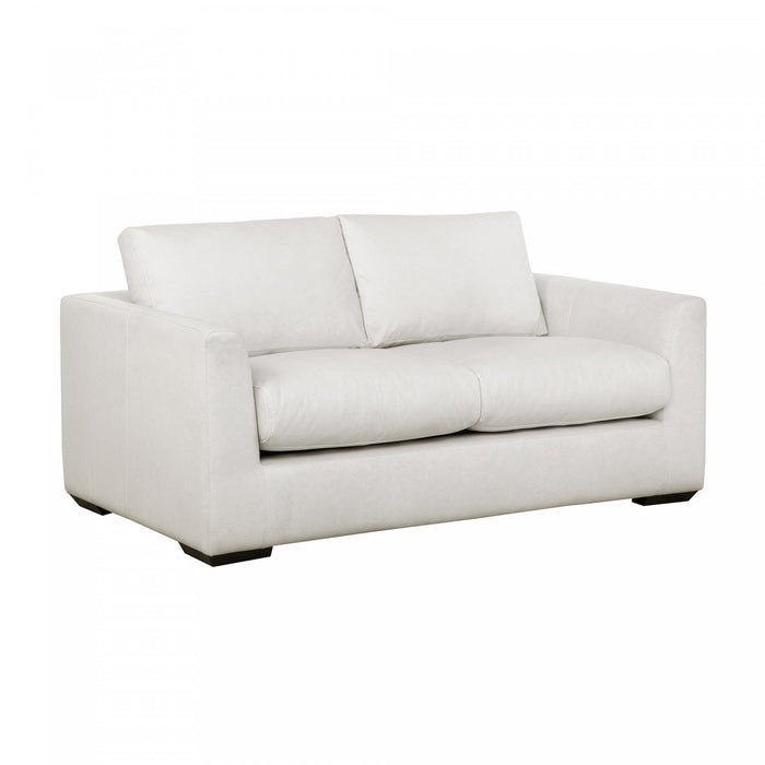 Canape deux places contemporain Cleo en tissu creme