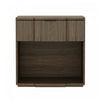 Table de nuit Clive style milieu du siecle moderne 56 cm en noyer (1 tiroir)