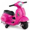 Costway Enfants Rouler Sur Moto Avec Roues D'entrainement Phare Corne 6v Batterie Rose