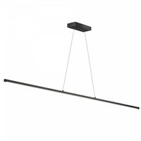 Luminaire suspendu horizontal Array de Dainolite de 48 po en acrylique blanc qui diffuse la lumière, avec fini noir mat et ampoule à DEL de 30 W