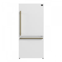  Refrigerateur Milano Espresso de 31 po avec congelateur inferieur, blanc, 17,2 pi³ – FFFFD1785-31WHT