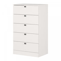  Commode verticale Spark à 5 tiroirs - blanc solide