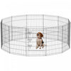 PawHut Parc pour Chiens, Parc a Chiots en Metal Pliable 12 Panneaux, 91 cm de Haut