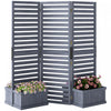 Outsunny Ecran De Confidentialite Avec 4 Lits Sureleves, Trous De Drainage