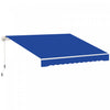 Outsunny Abri Retractable Manuel Pour Parasol De Patio, Bleu