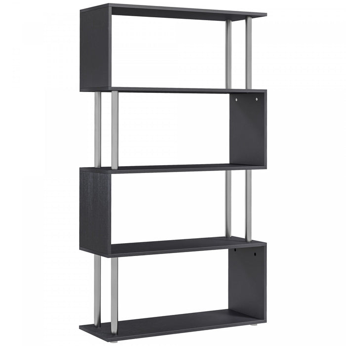 HOMCOM Bibliotheque 5 Niveaux Forme Z Metal Presentation
