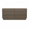 Commode contemporaine Ardea 72\" en noyer (6 tiroirs)
