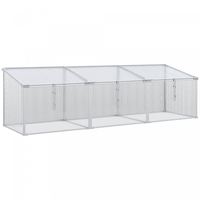 Outsunny Serre A Cadre Froid Avec Dessus Ouvrable, 71\" X 21\" X 20\"