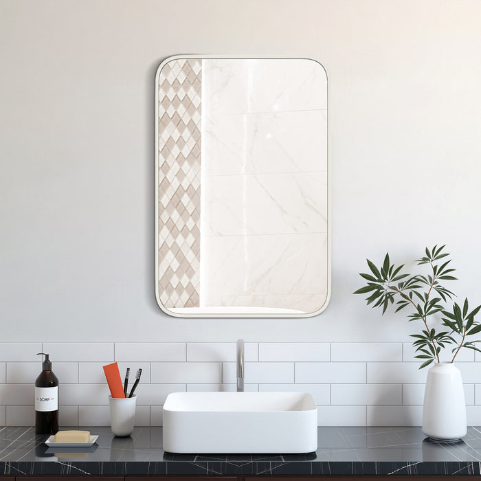 Miroir Jaxa de 36 po blanc