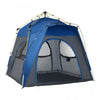 Outsunny Tente De Camping Familiale 4 Personnes Montage Instantanee Pop-up 4 Fenetres Pare-soleil Sac De Transport Inclus Fibre Verre Polyester Gris Belu