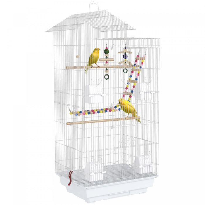 Cage a Oiseaux de 100 cm pour Perruche, Cockatiel, Conure, Petits Oiseaux