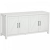 HOMCOM Buffet de cuisine Meuble TV pour televiseurs jusqu'a 65\" Blanc