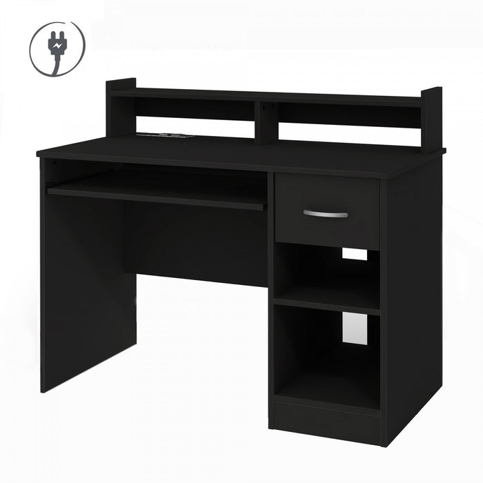 Axess Bureau de travail avec support à clavier avec Port USB Noir solide, de Meubles South Shore