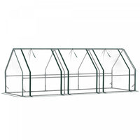 Outsunny Serre Tunnel Portable 9' X 3' X 3' Avec Portes A Fermeture Eclair