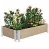 Outsunny Lit De Jardin Sureleve En Bois Pliable Avec Fond Ouvert