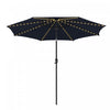Costway Parasol de table de patio 10 FT avec 112 LED solaire, inclinaison avec manivelle, exterieur marine