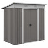 Outsunny Abri De Jardin Avec Portes Coulissantes Et Bouche D'aeration, Gris