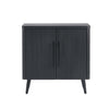 Jodie – Cabinet d’appoint cannele style milieu du siecle de 31\" en gris charbon