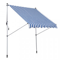 Outsunny Store Banne Manuel Retractable Inclinaison Reglable Installation Rapide Metal Alu Polyester