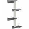 Pawhut Cat Wall Climber Avec 4 Plateformes Et 3 Griffoirs, Tablette Murale Pour Chat Pour Grimper Et Se Detendre, Tapis Moelleux Inclus, Gris Pale