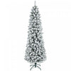 Homcom Arbre De Noel Artificiel Floque De 7 Pieds Avec Base En Acier, Vert