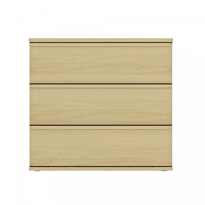 Table de nuit Molly Modern 66 cm en chene naturel (3 tiroirs)