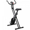 Soozier Velo D'exercice Magnetique Pliable A 8 Niveaux De Resistance X-frame Stationnaire Velo De Fitness Vertical Entrainement Cardio Avec Ecran Lcd Et Moniteur De Pouls Noir