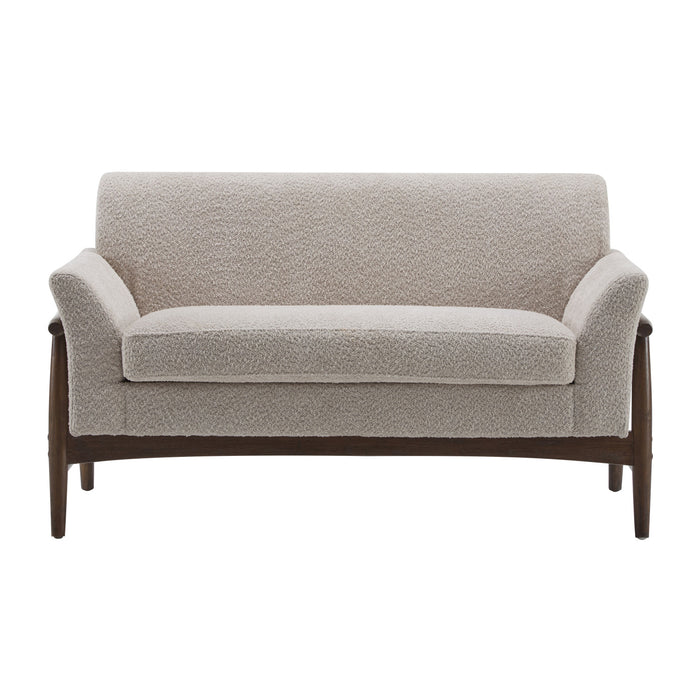 Harper Canape deux places compact moderne en tissu, amande