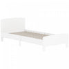 Qaba Lit pour tout-petits, cadre de lit pour filles et garcons, mobilier de chambre pour enfants de 3 a 12 ans, blanc