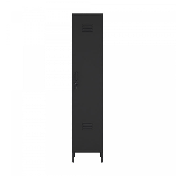 Armoire de rangement moderne Naomi 15\" en metal, noir